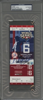2009 Derek Jeter Autographed World Series Clinching Game 6 Full Ticket (PSA/DNA & MLB Authenticated)